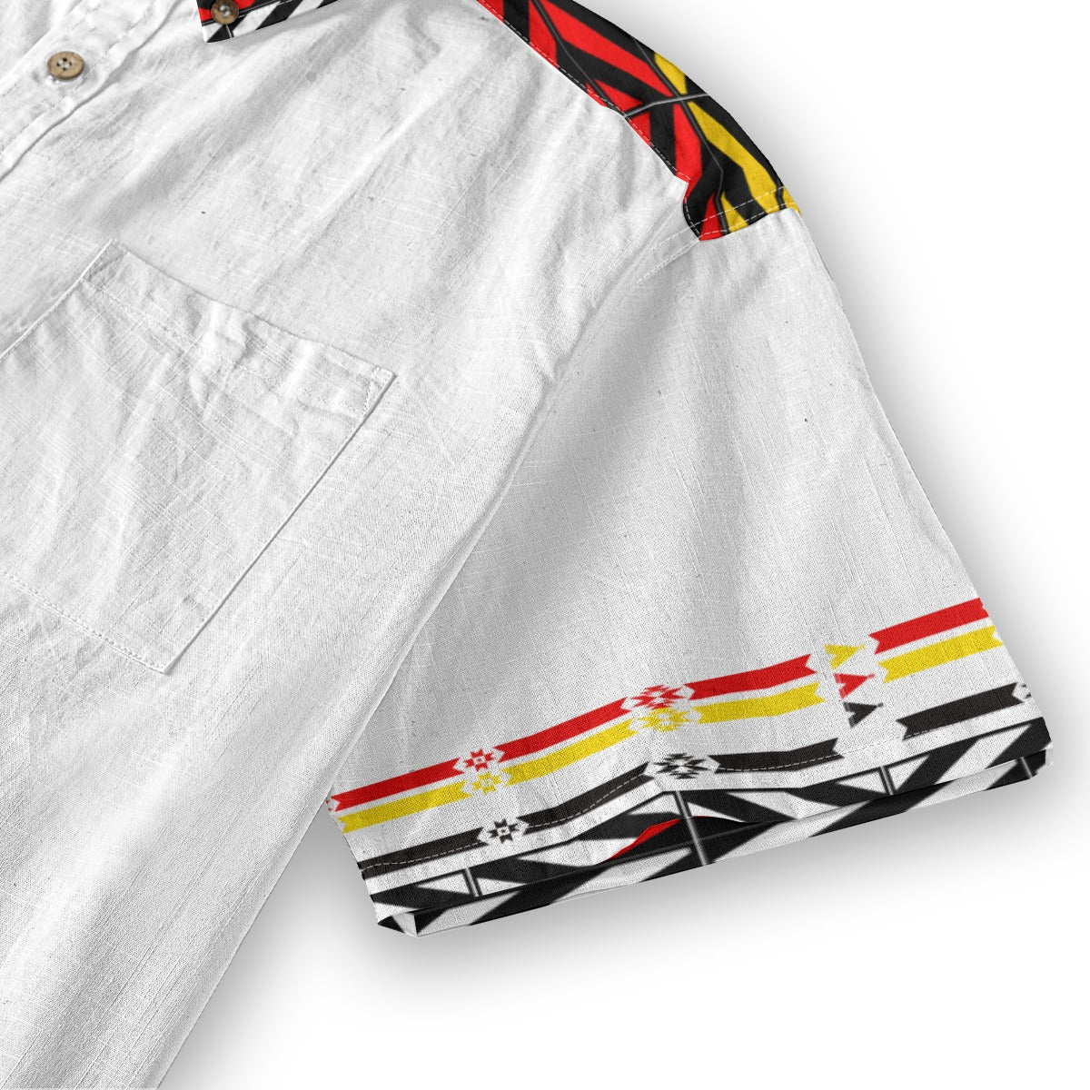 Ribbon Button down Cotton Shirt
