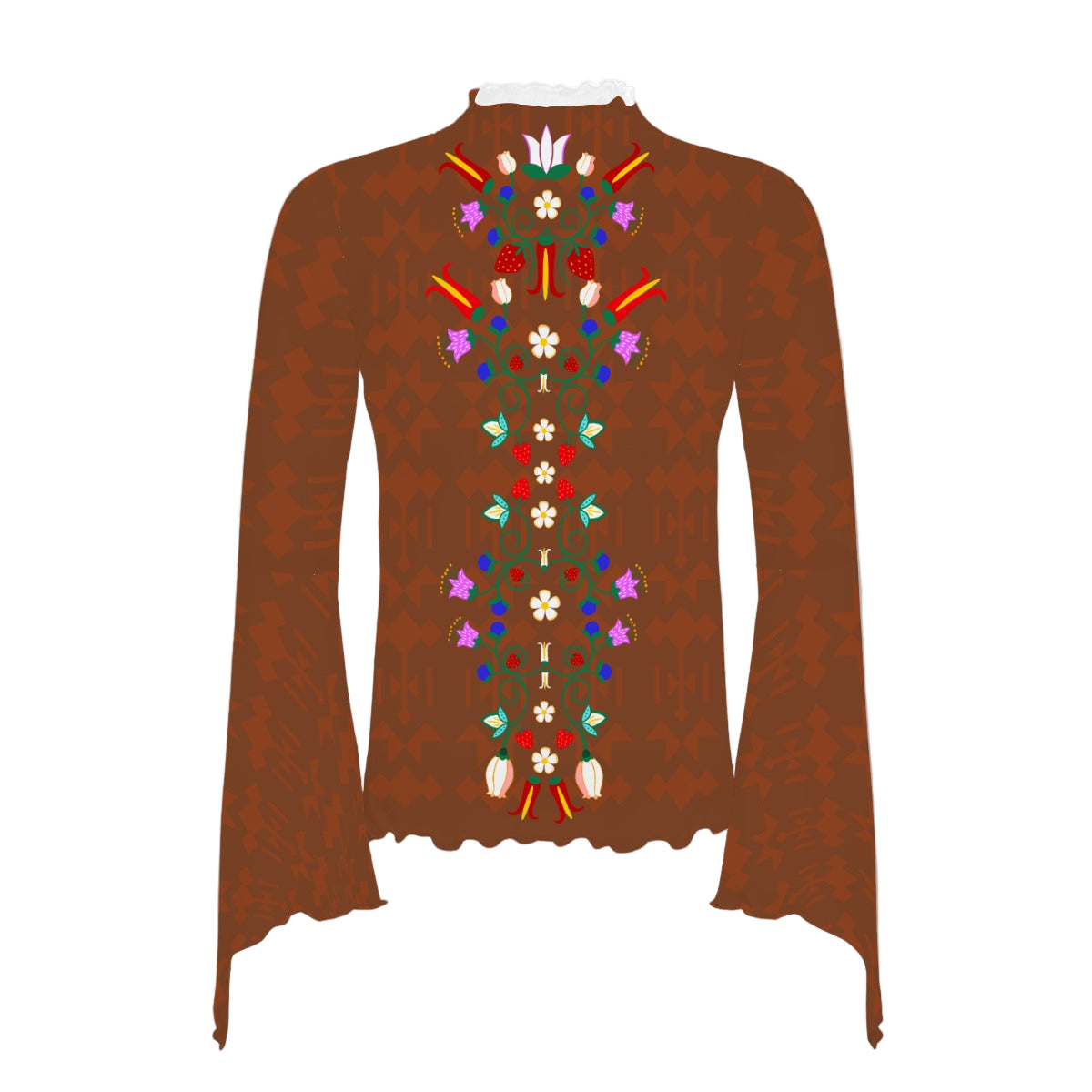 Floral Mesh Bell Sleeve