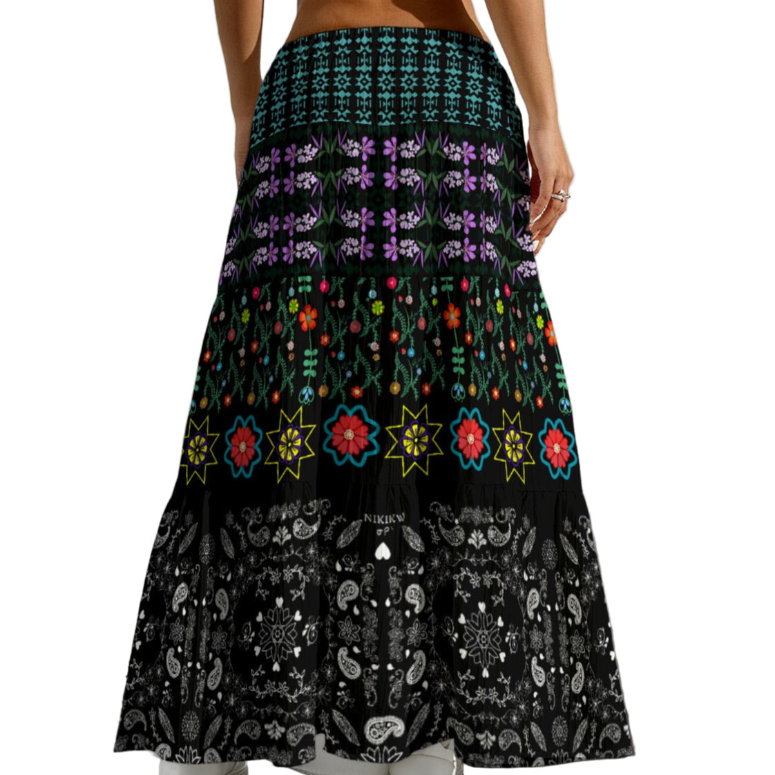 Handkerchief Pleated Long Skirt