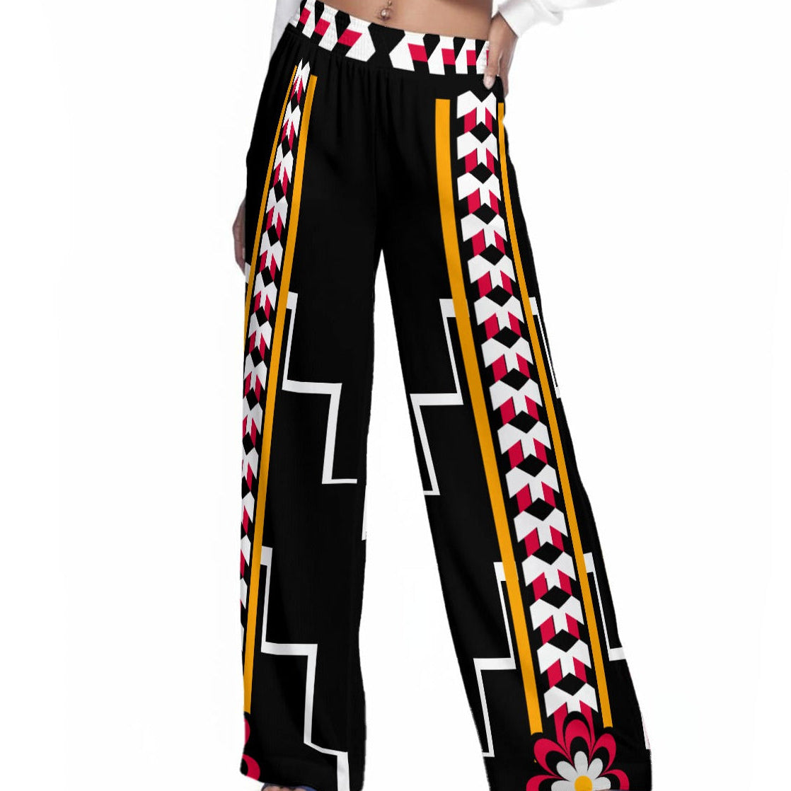 Indigenous native colorful geometric medicine wheel pattern