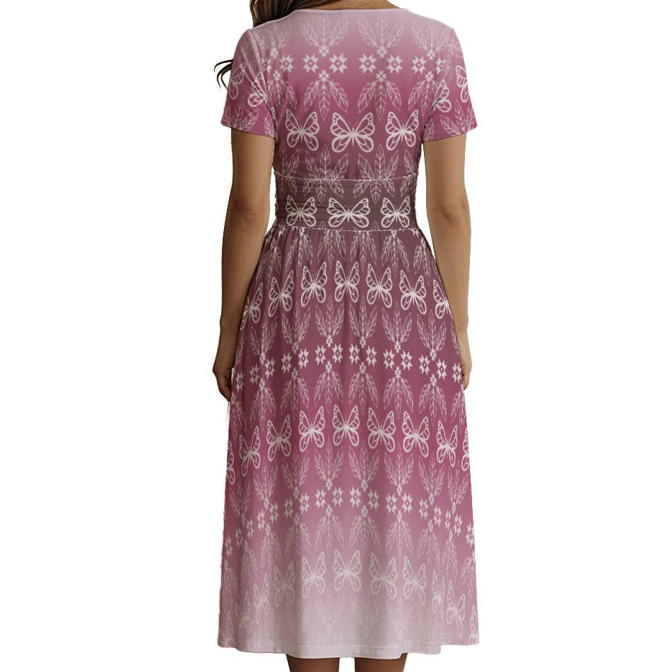 Kamâmak ᑲᒫᒪᐠ Butterfly Midi Dress
