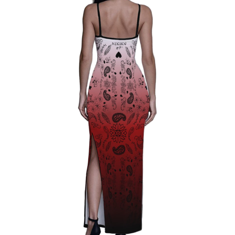 Bandana Long Slit Dress