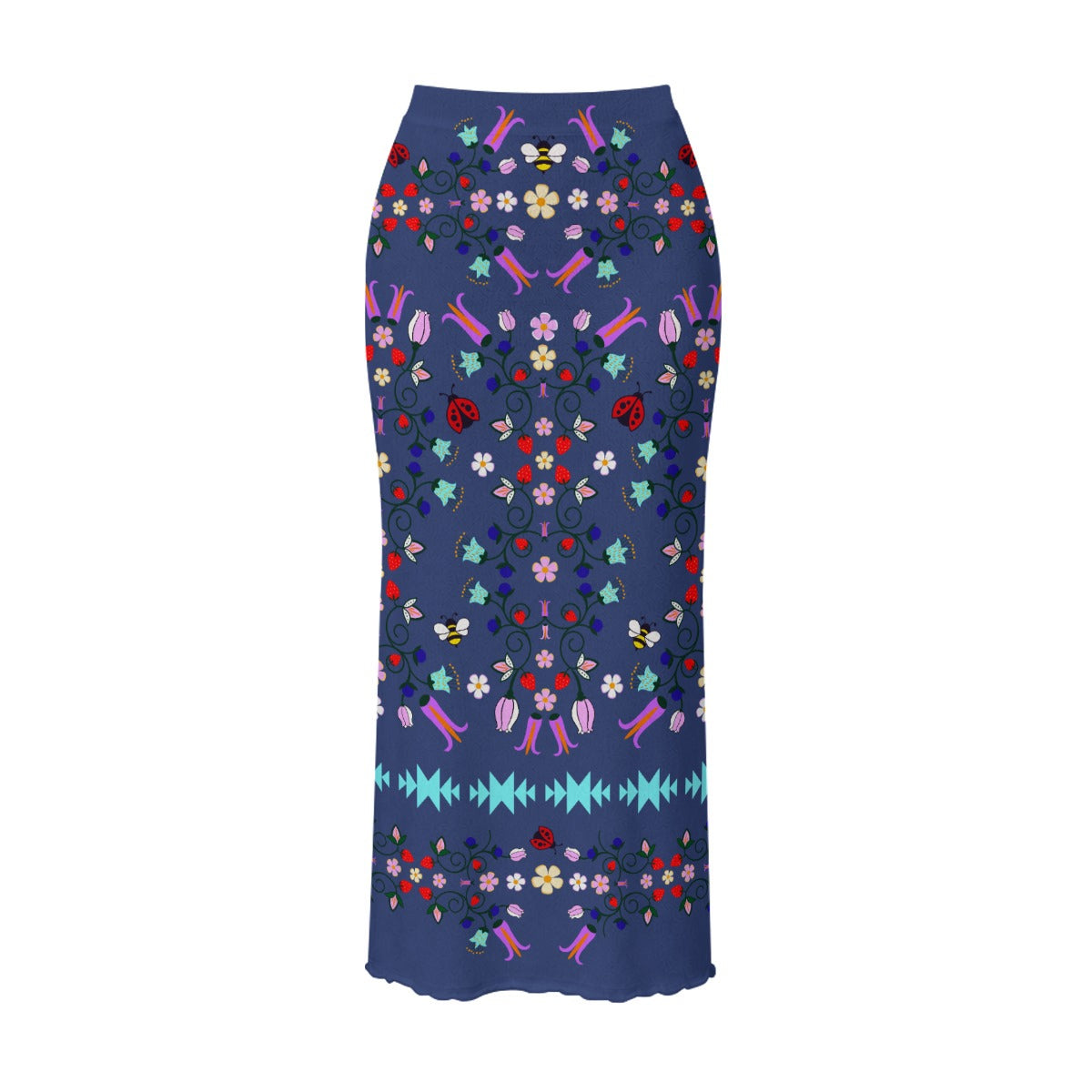 ᓇᓈᑐᐦᑳᐧᐸᑲᐧᓃᐤ it has many-coloured flowers Mesh Skirt Set