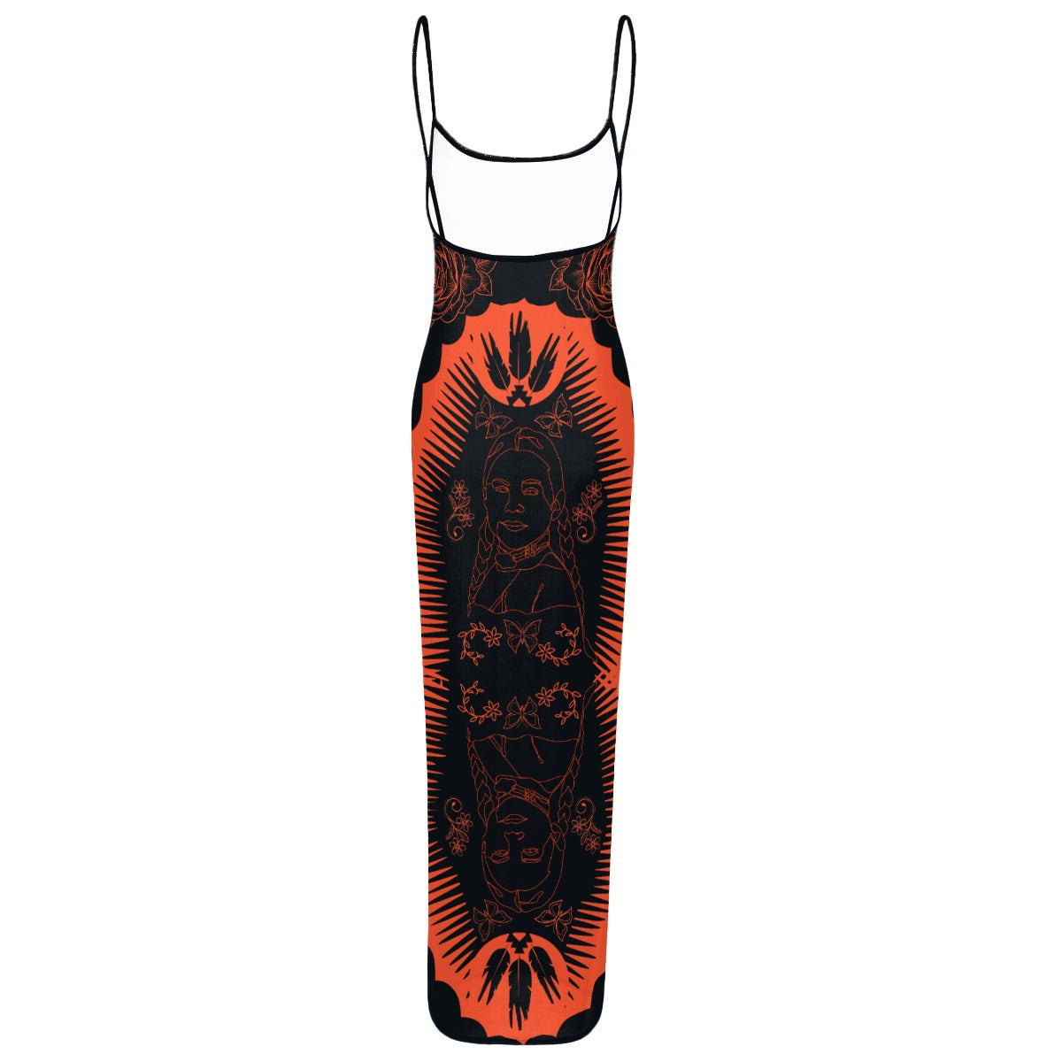 Matriarch Sheer Mesh Backless Dress