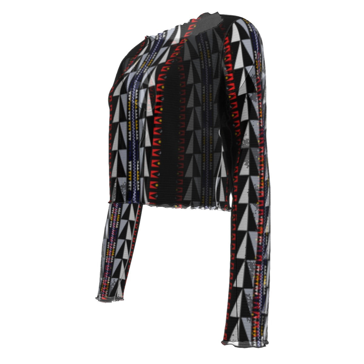 Moon and Sun Mesh Cropped Shirt