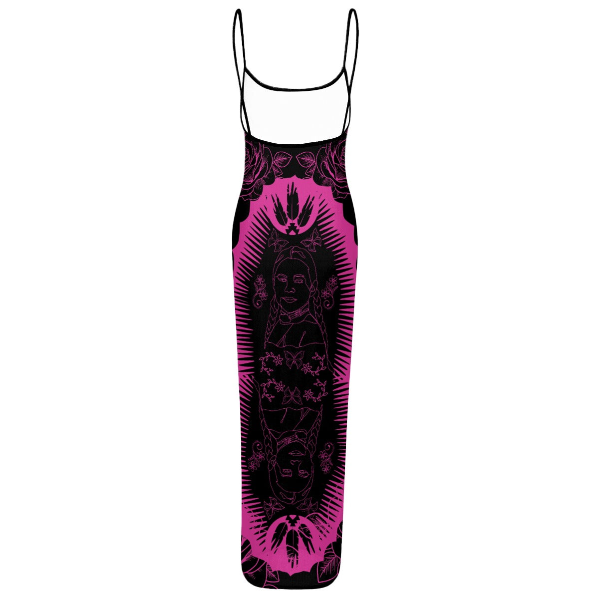 Matriarch Sheer Mesh Backless Dress