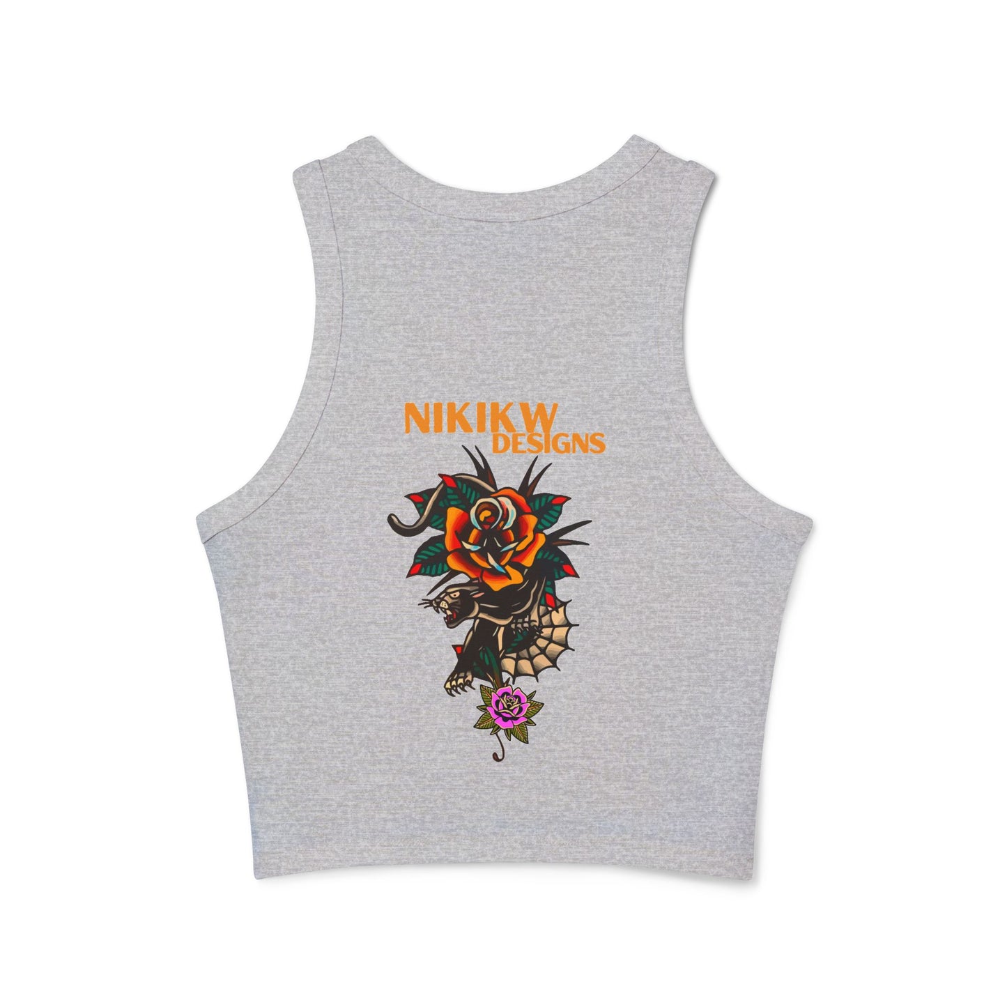 Tatty Micro Rib Racer Tank Top