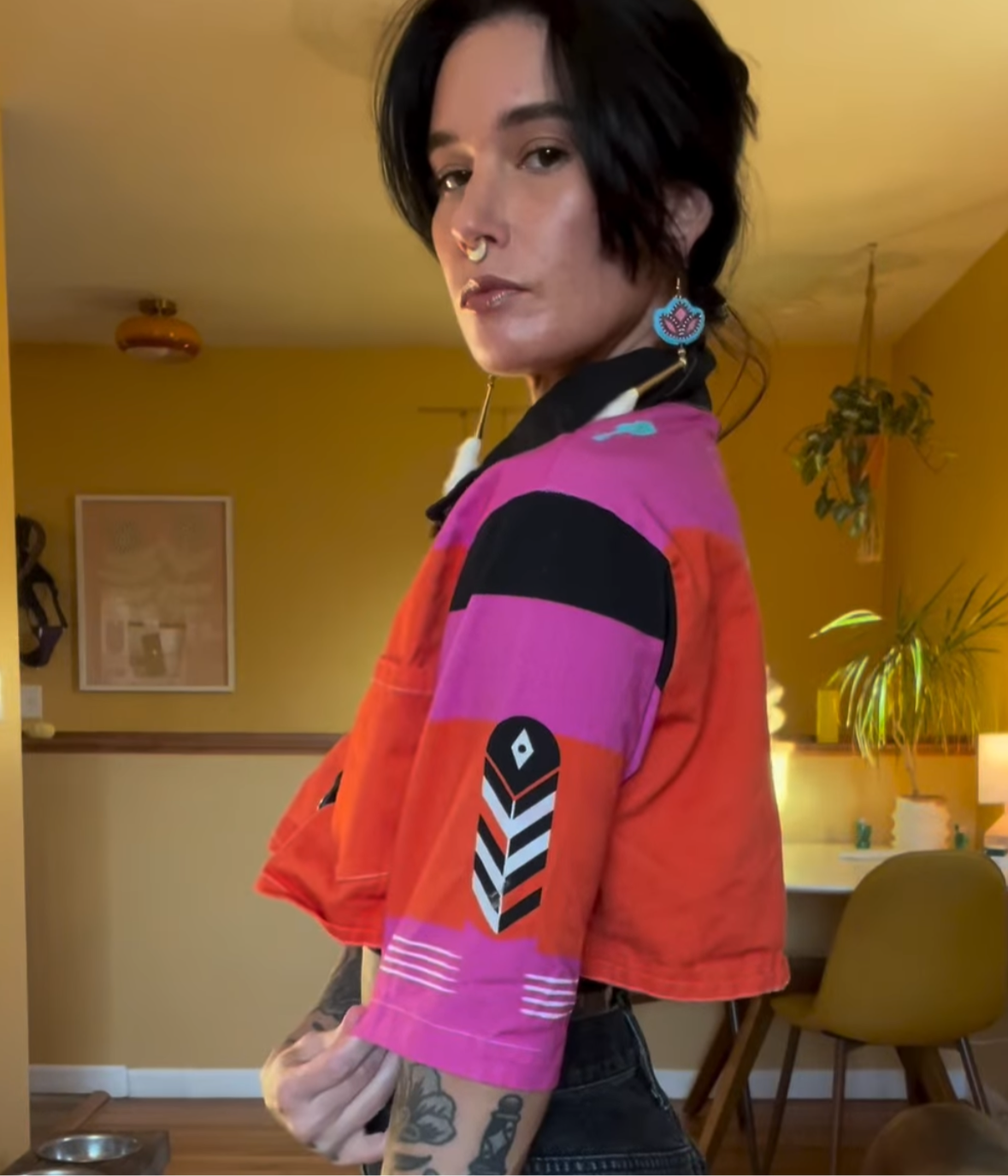 Wolf Cropped Cotton Jacket