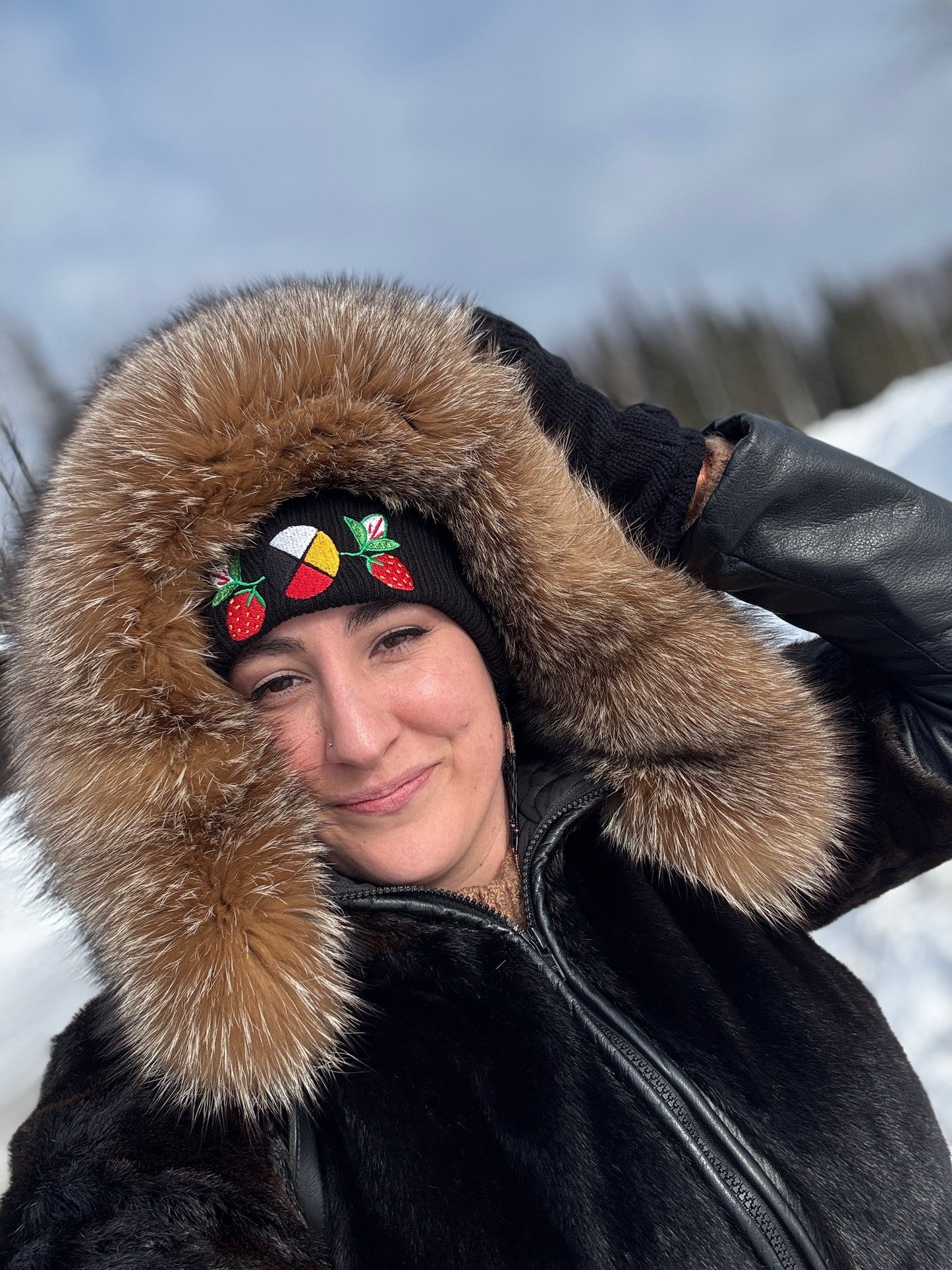 Medicine Wheel Organic ribbed beanie