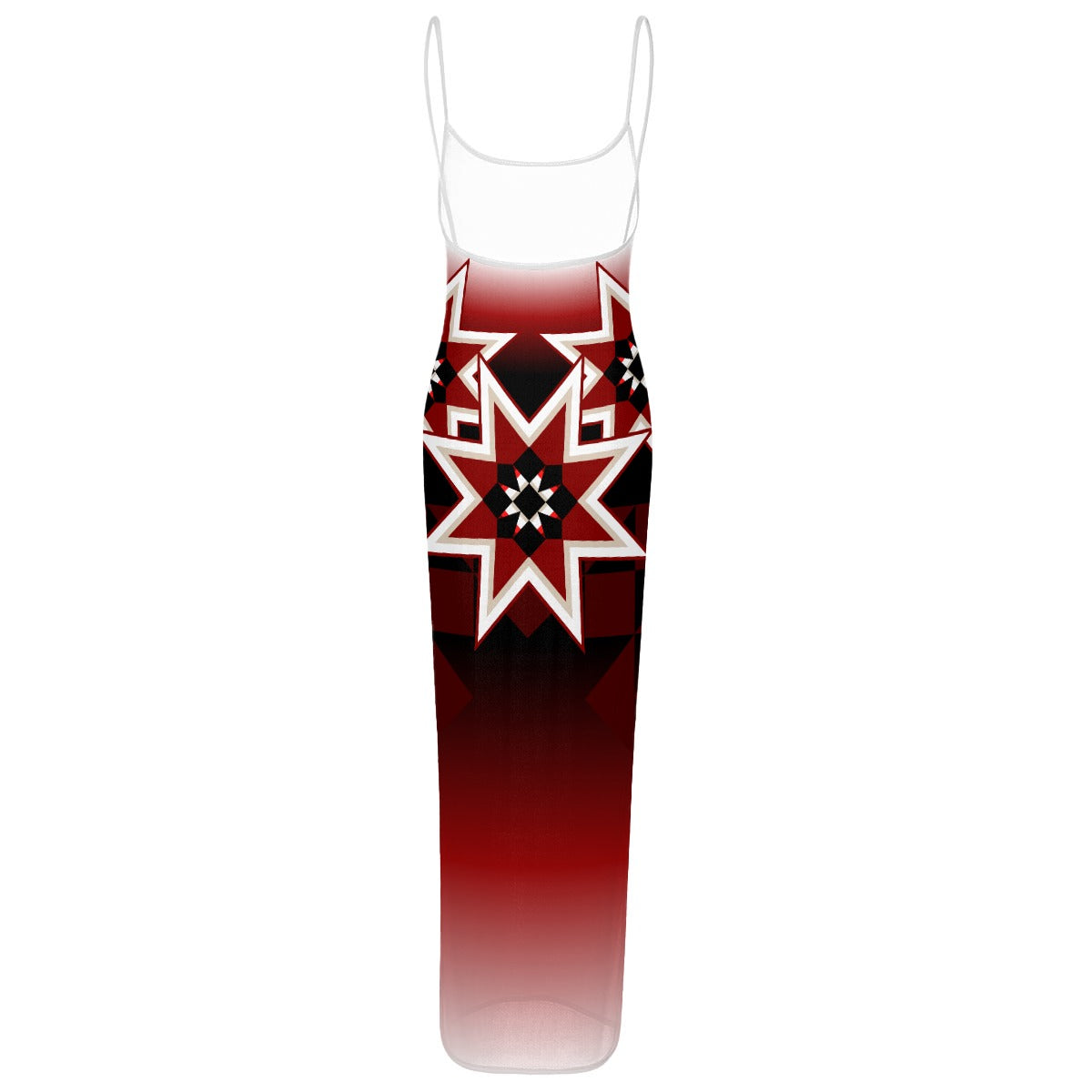 Indigenous Sheer Mesh Backless Dress