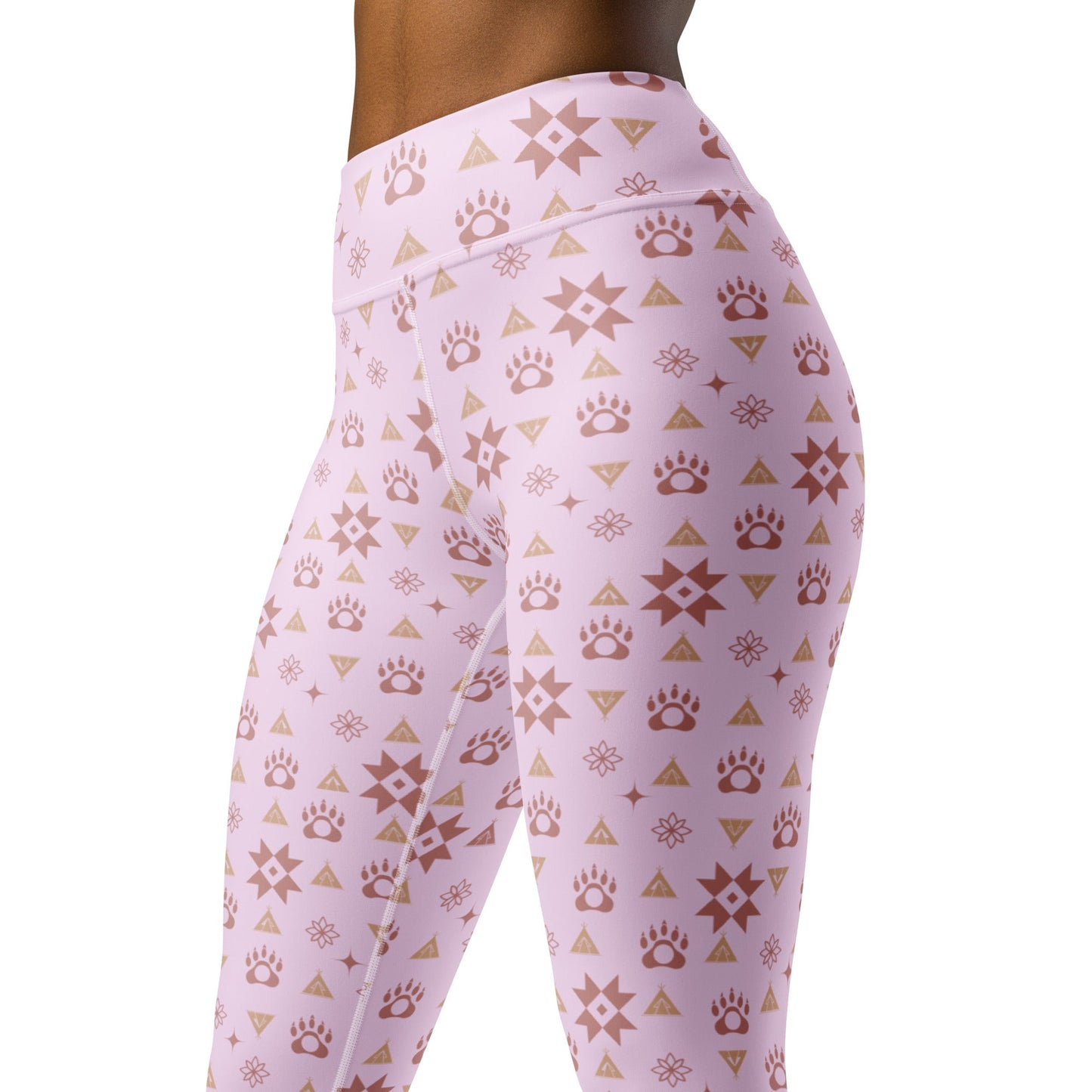 Boujee Native Bear Yoga Leggings - Nikikw Designs