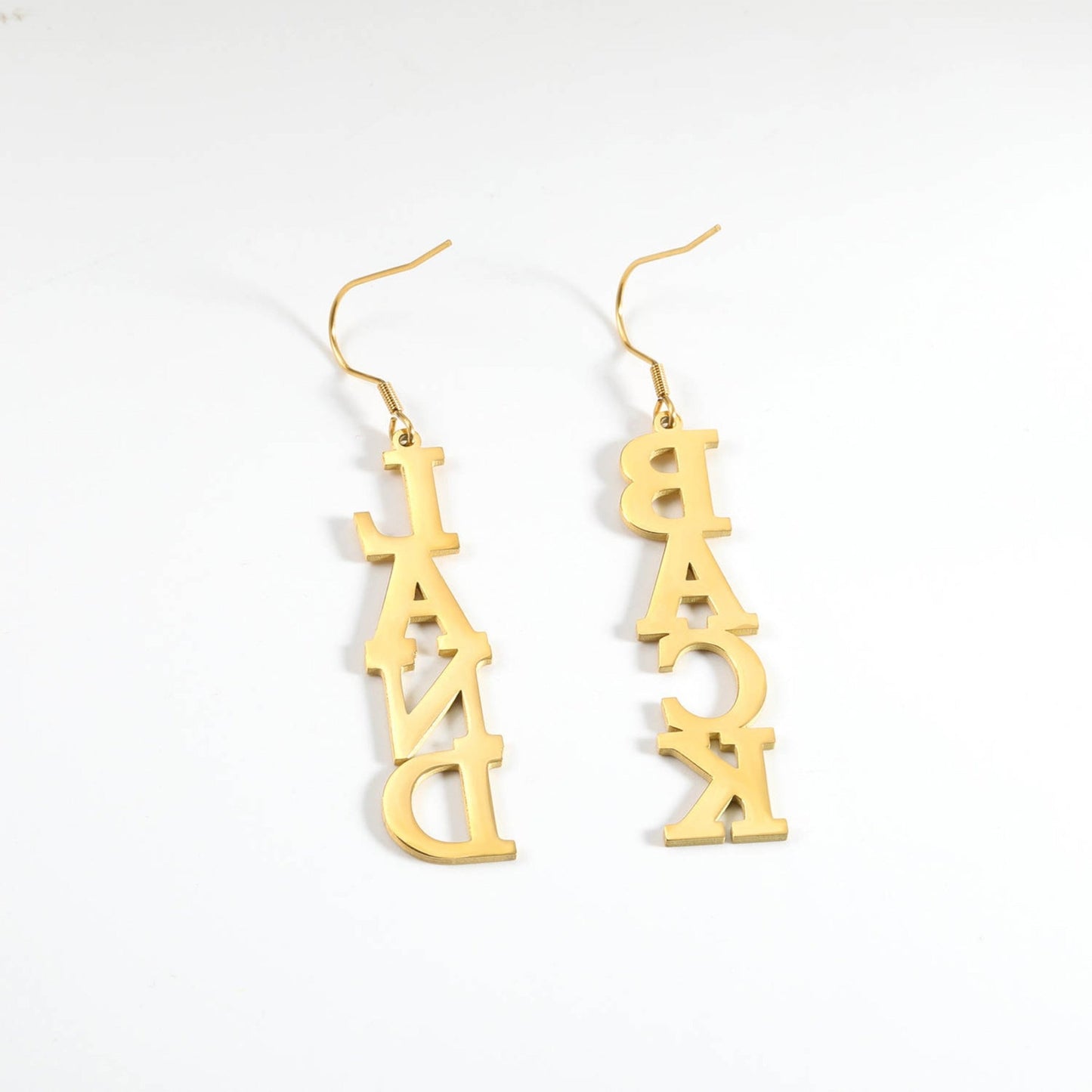 Land Back Drop Earrings 14K Gold Plated Native Indigenous - Nikikw Designs