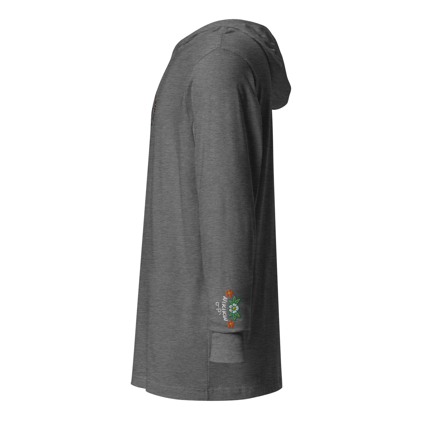 Monarch Butterfly Land Back Hooded long-sleeve tee - Nikikw Designs