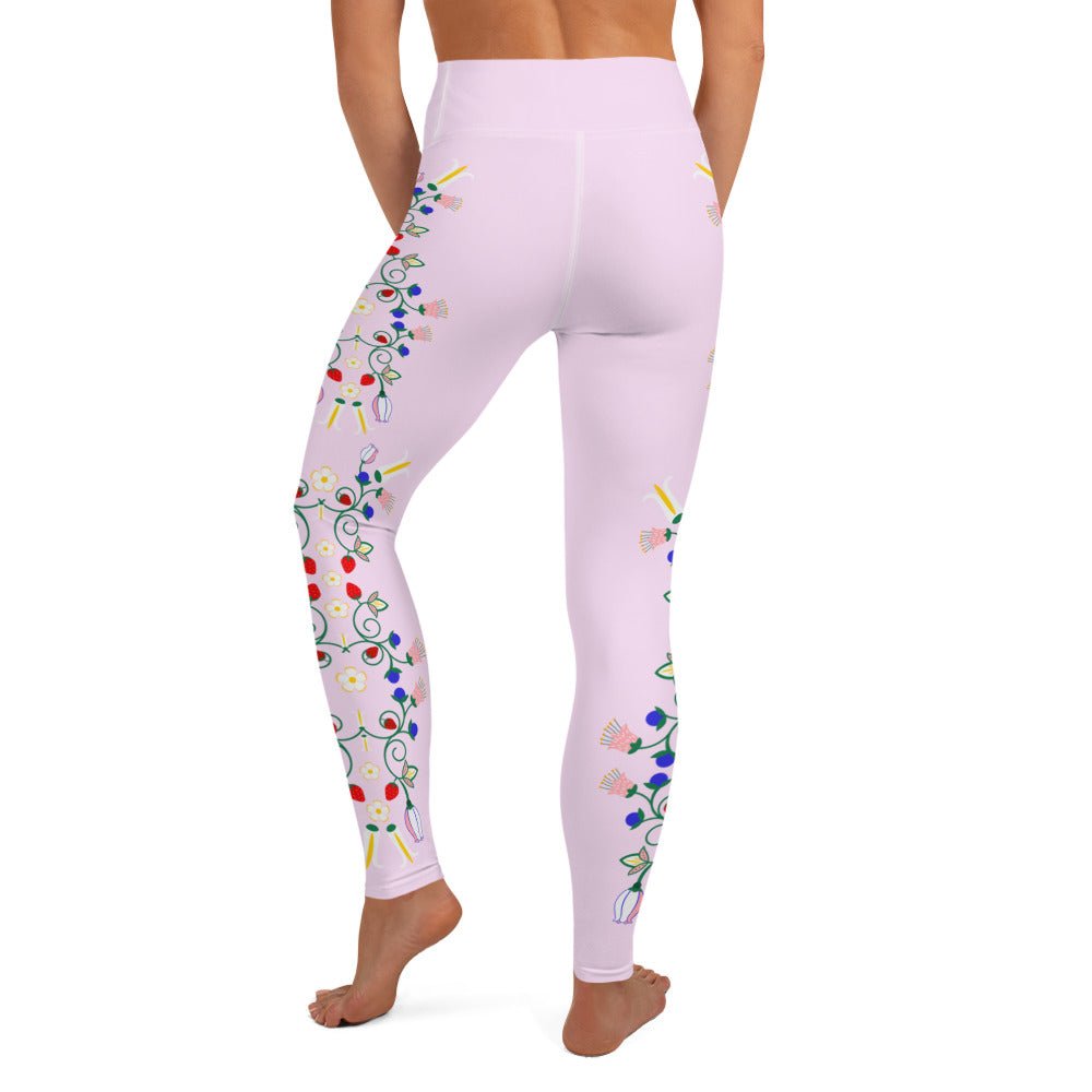 Native Berries Floral Yoga Leggings - Nikikw Designs