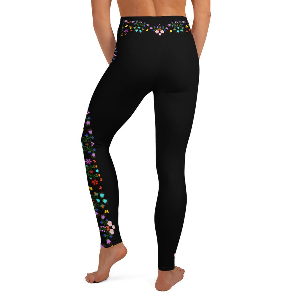 Native Floral Yoga Leggings - Nikikw Designs