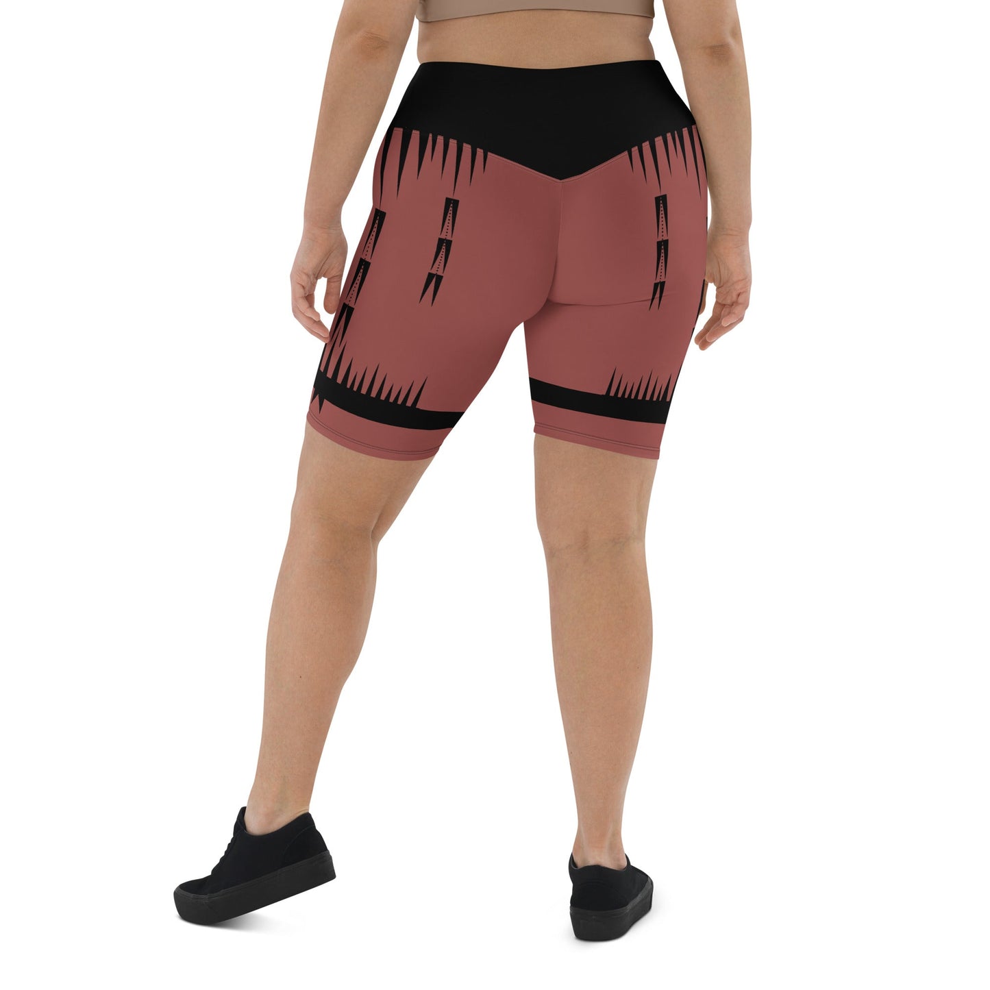 Native Print Biker Shorts Plus Size - Nikikw Designs