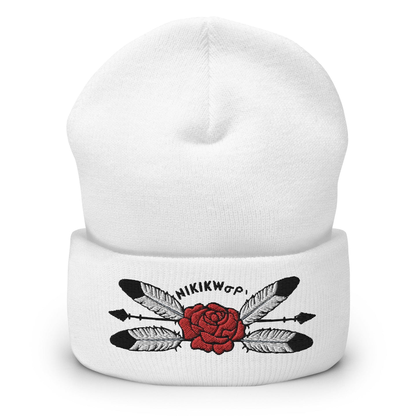 Native Rose Cuffed Beanie - Nikikw Designs