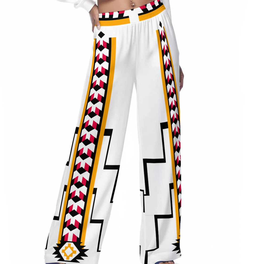 Four Directions Flowy Wide-Leg Pants 100% Rayon Indigenous apparel native owned
