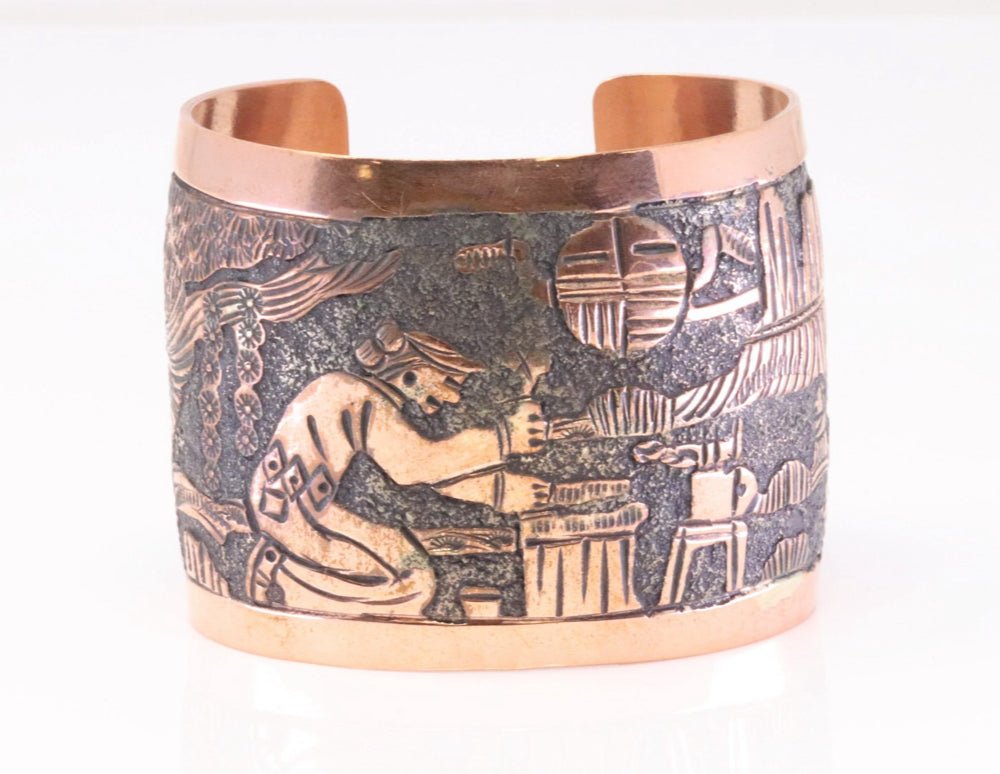 Solid Copper sale Story Teller Cuff bracelet