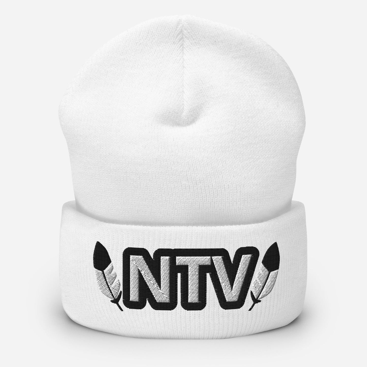 NTV Eagle Feather Cuffed Beanie Toque - Nikikw Designs