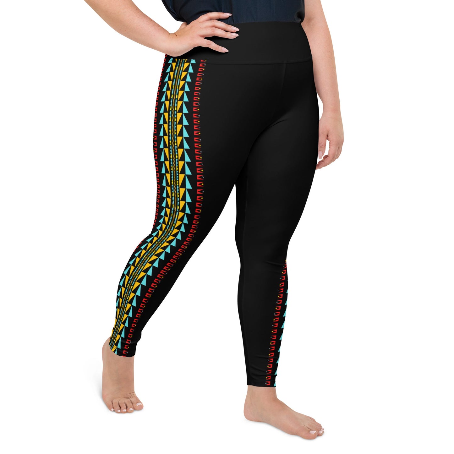 Pow Wow Native Plus Size Leggings - Nikikw Designs
