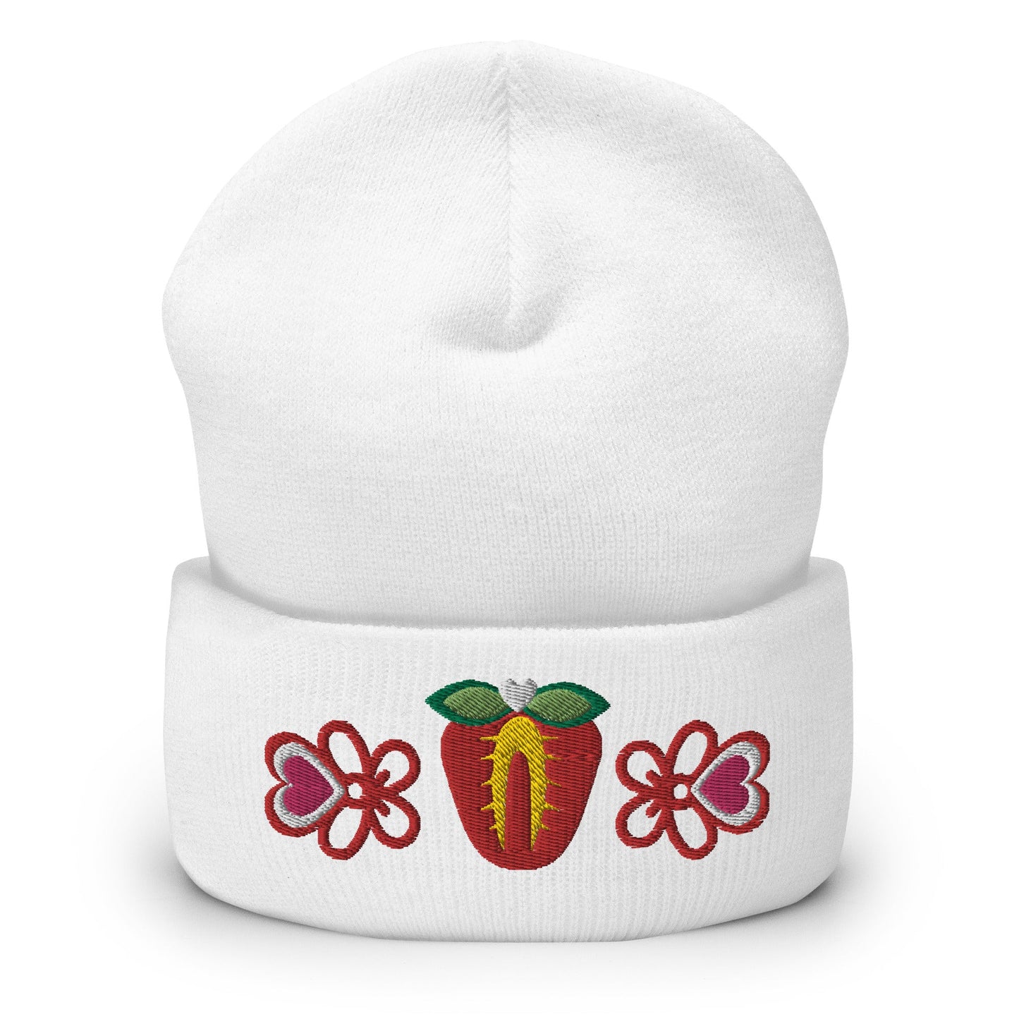 Strawberry Moon Cuffed Beanie Native Indigenous Toque - Nikikw Designs