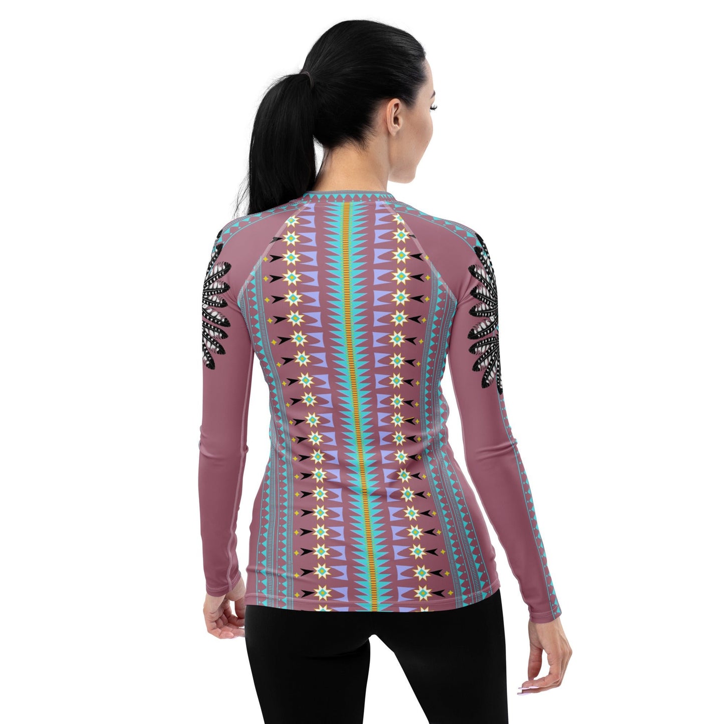 Tail Feather Women's Rash Guard - Nikikw Designs