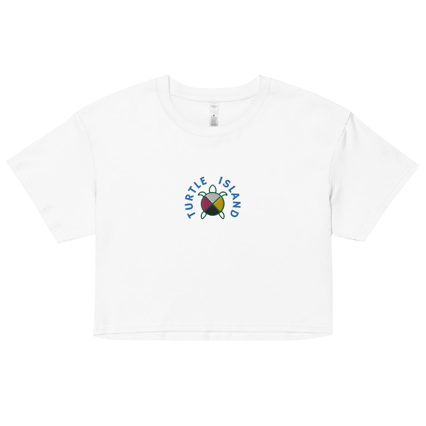 Turtle Island Women’s crop top - Nikikw Designs
