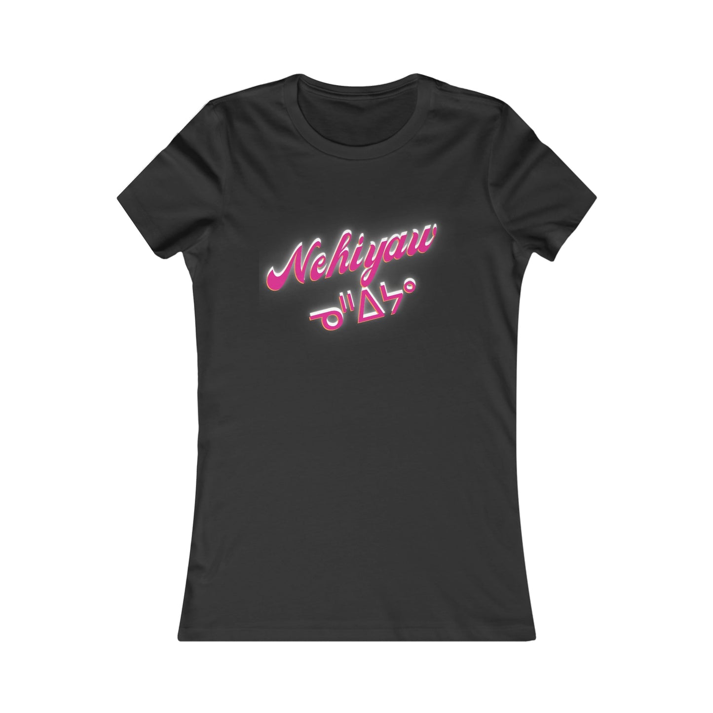 Women's nehiyaw ᓀᐦᐃᔭᐤ Barbie Tee - Nikikw Designs