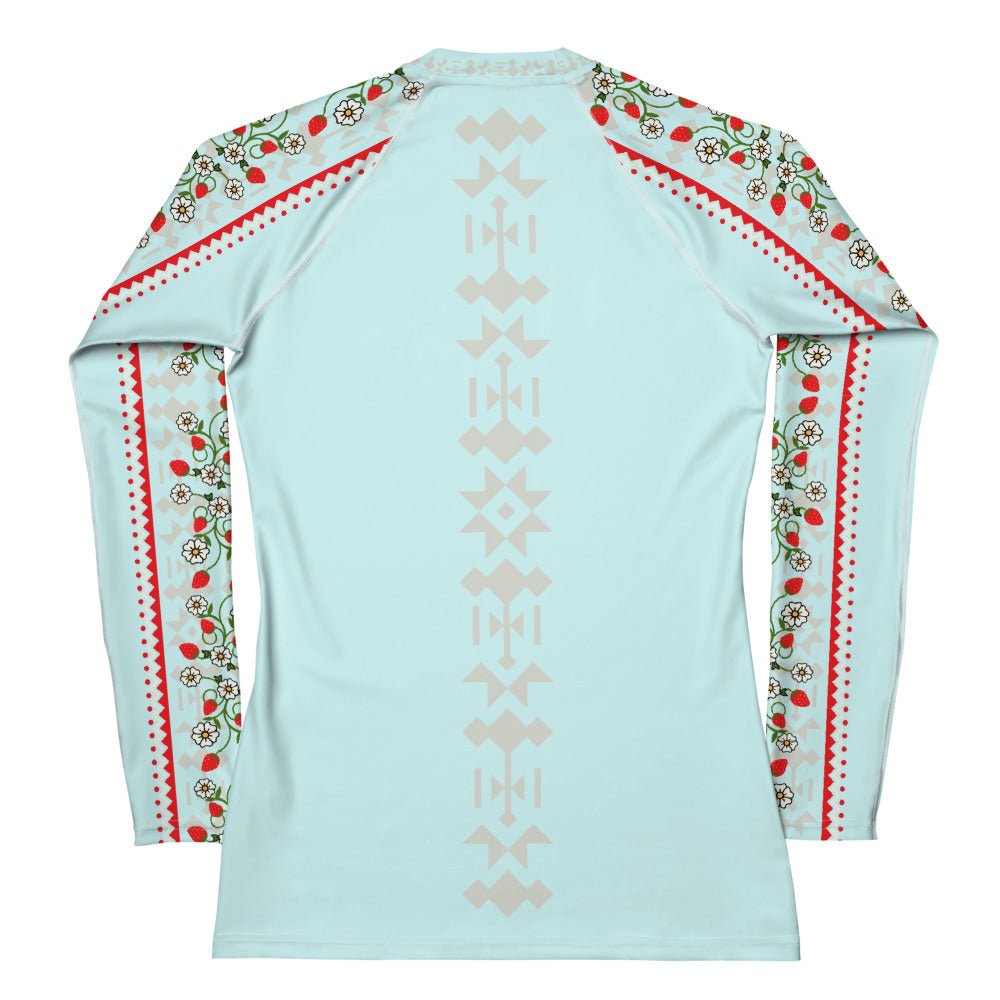 Women's Strawberry Woodland Floral Rash Guard - Nikikw Designs