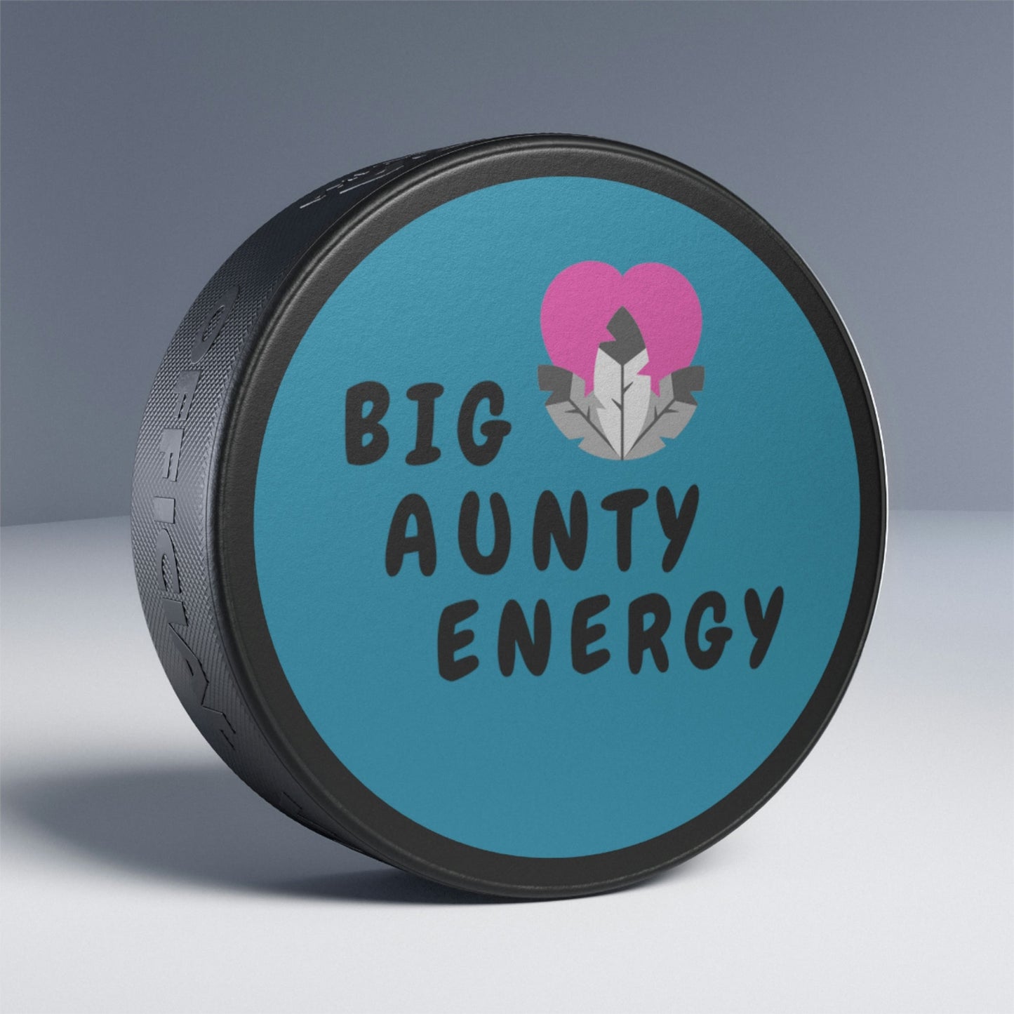 Big Aunty Energy Hockey Puck - Nikikw Designs