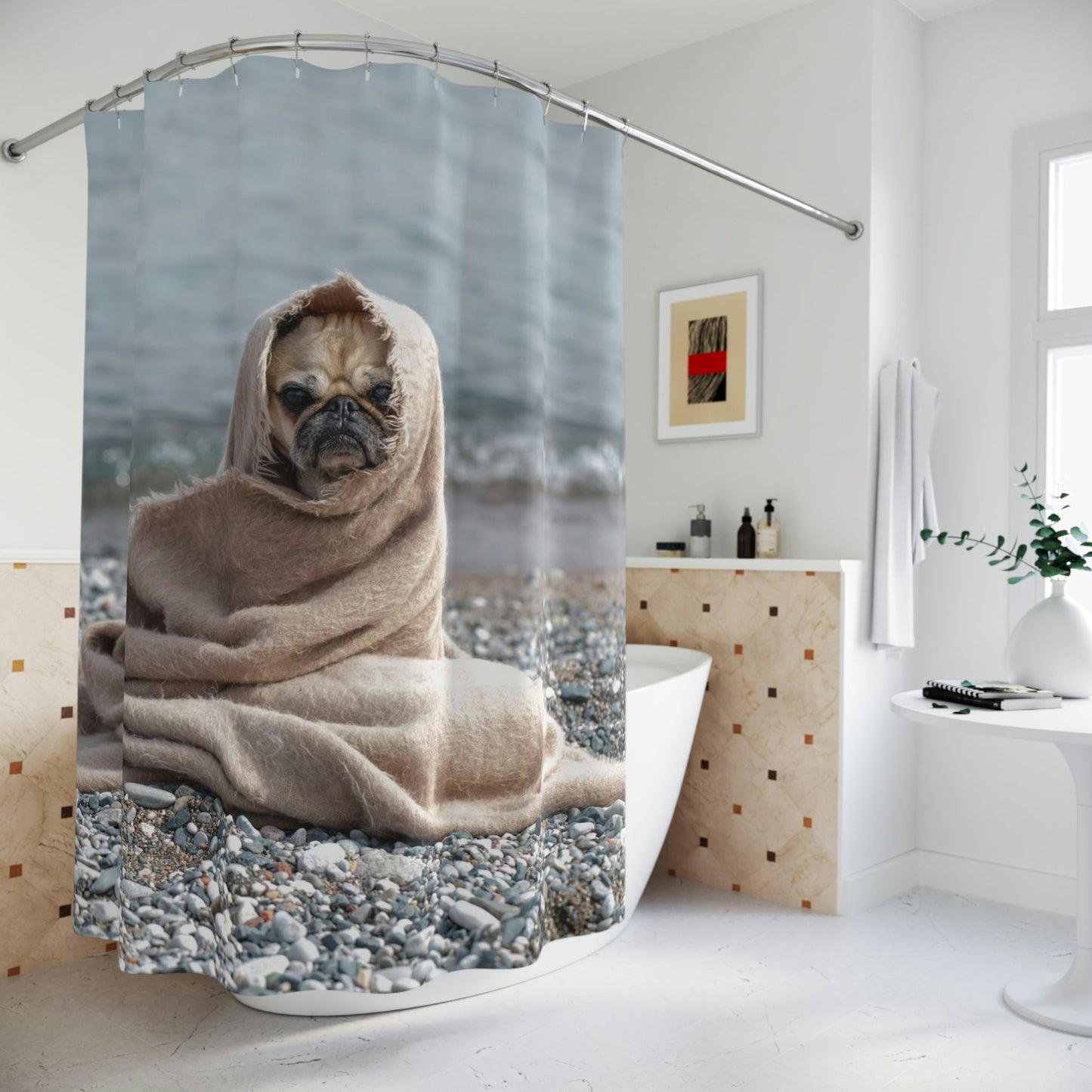 Don’t Pug around Shower Curtain - Nikikw Designs