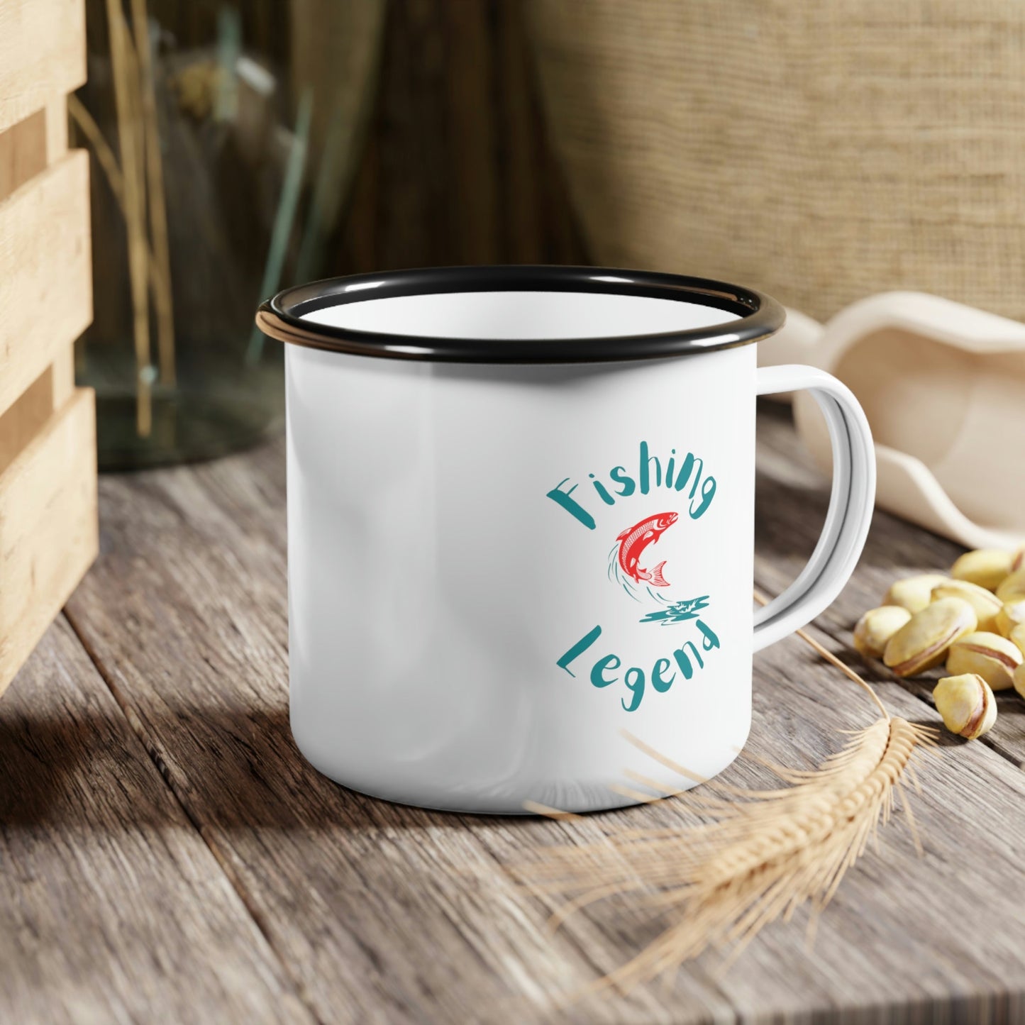 Fishing Enamel Camp Cup - Nikikw Designs