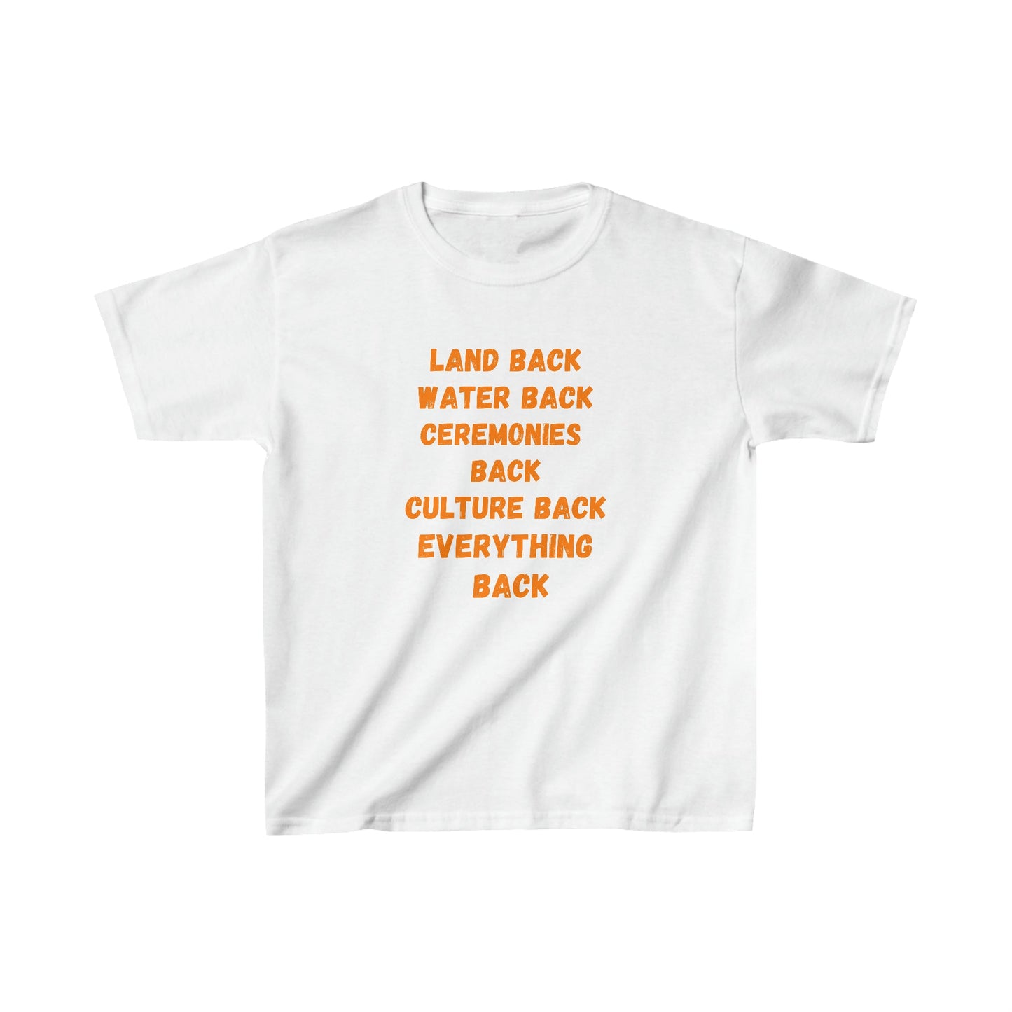 Land Back Culture Back Unisex Kids Heavy Cotton™ Tee - Nikikw Designs