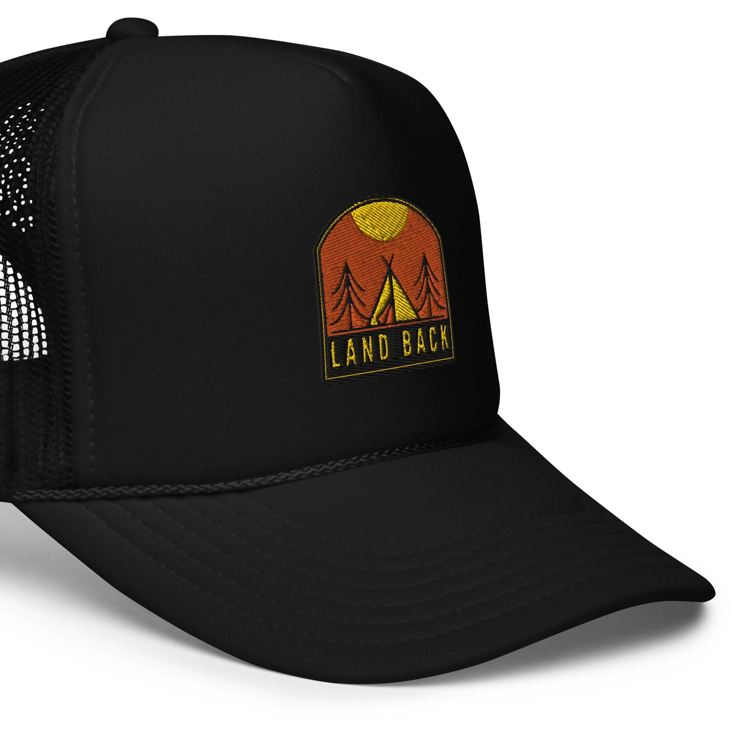 Land Back Native trucker hat - Nikikw Designs