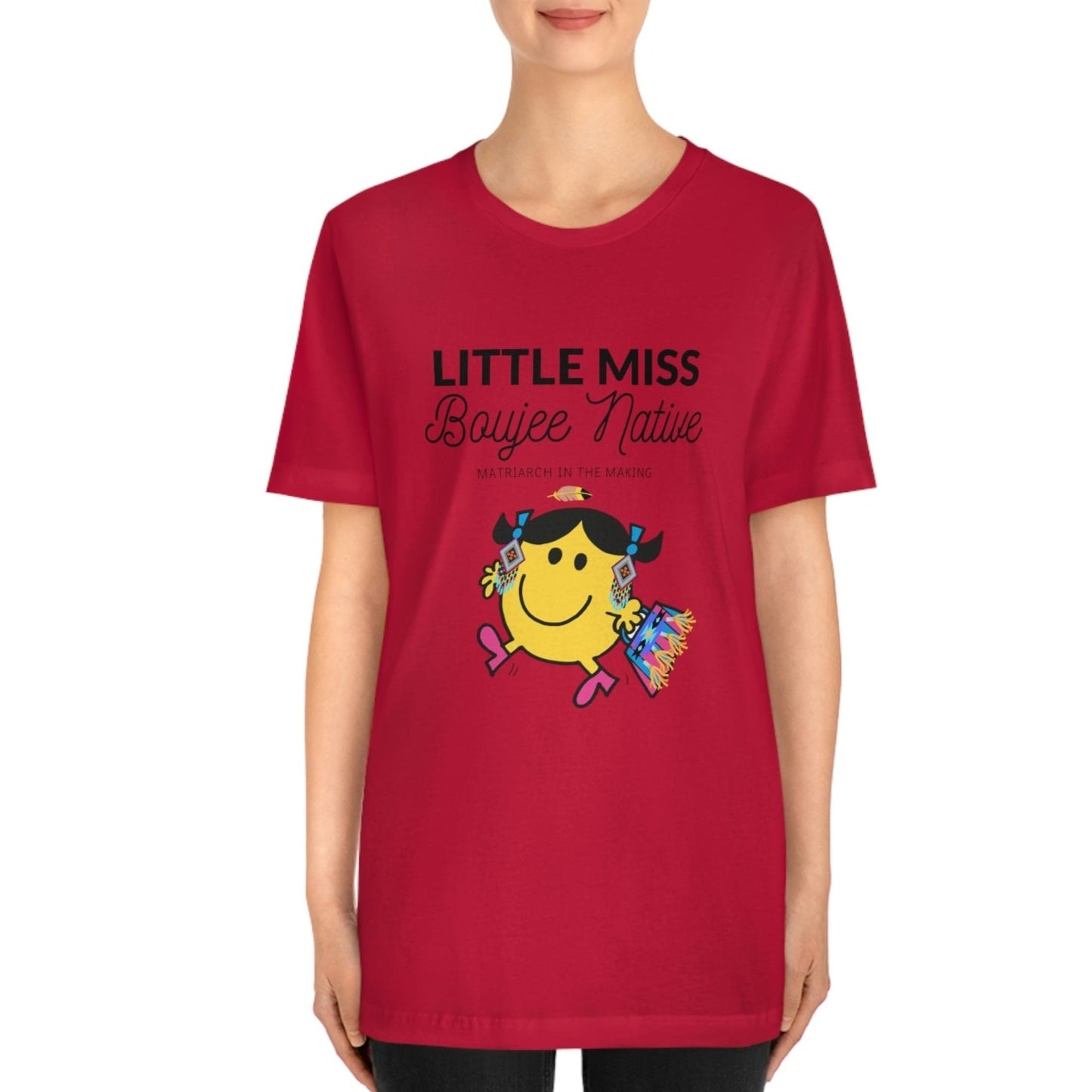Little Miss Boujee Native Jersey Short Sleeve Tee - Nikikw Designs