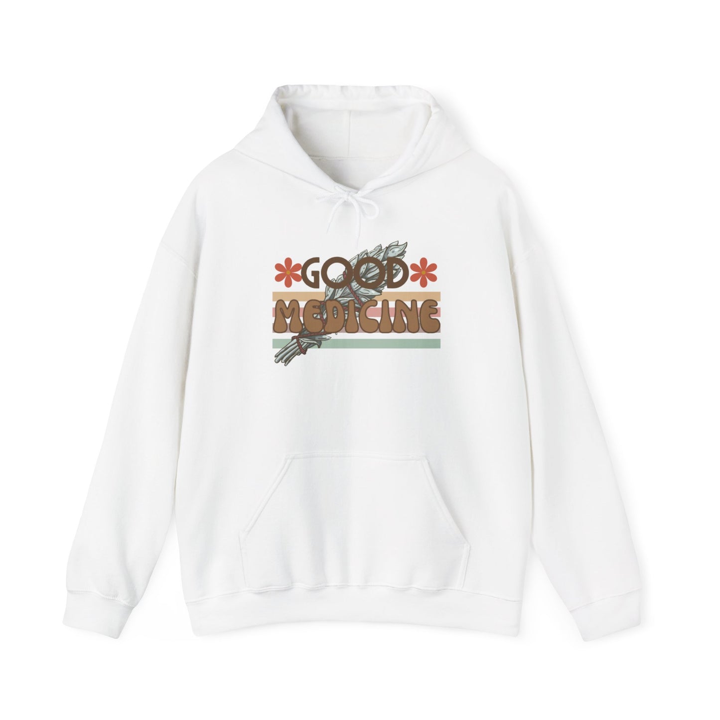 Good Medicine Native  Heavy Hooded Sweatshirt