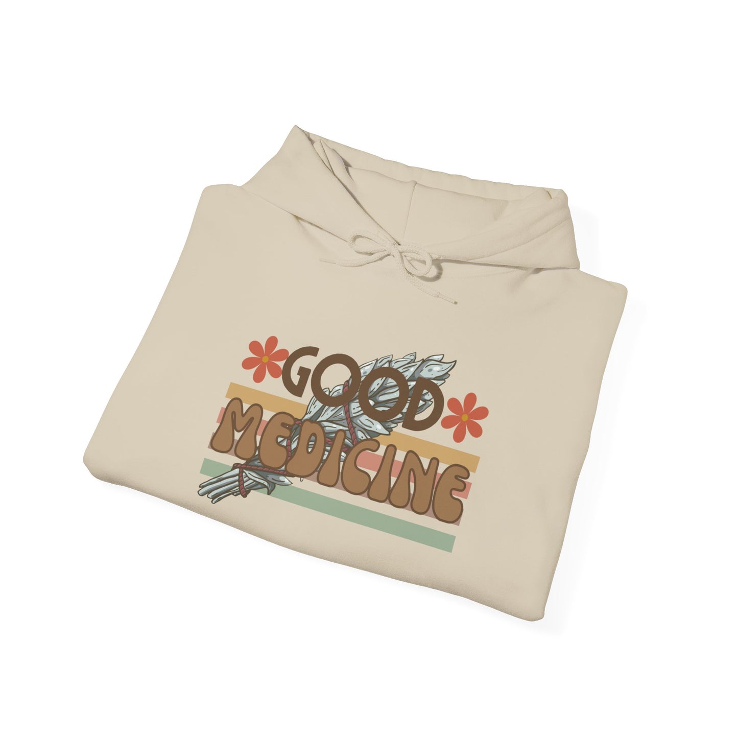 Good Medicine Native  Heavy Hooded Sweatshirt