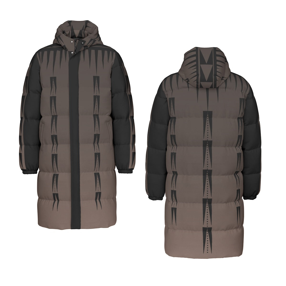 NTV Print Long Duck Down Jacket