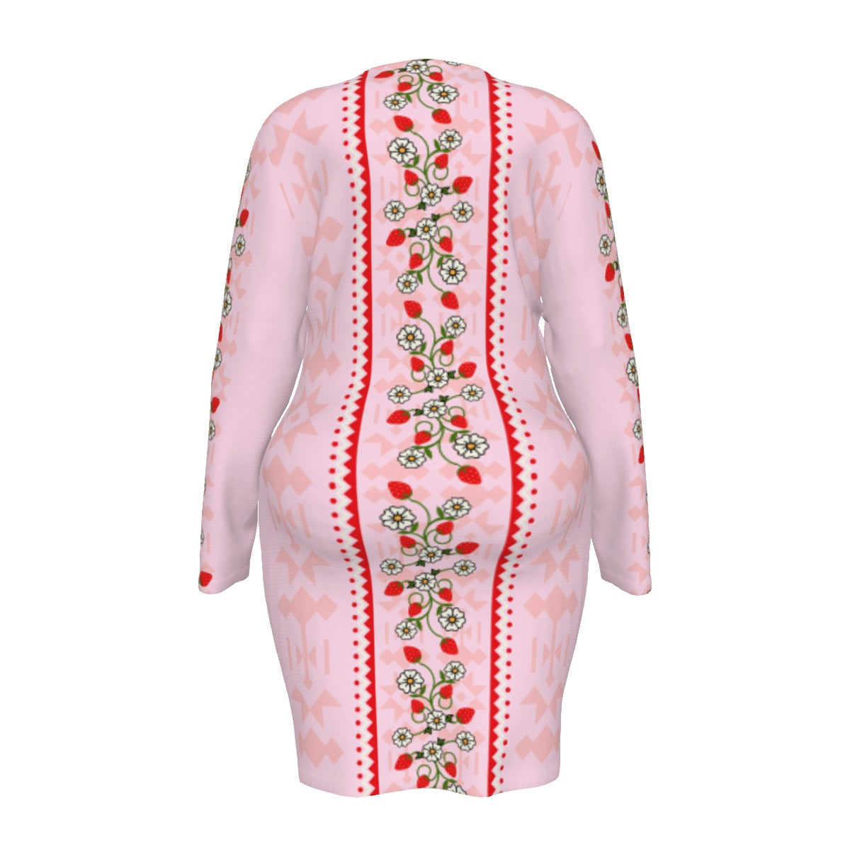 Strawberry Heart Berry Mesh Dress Plus