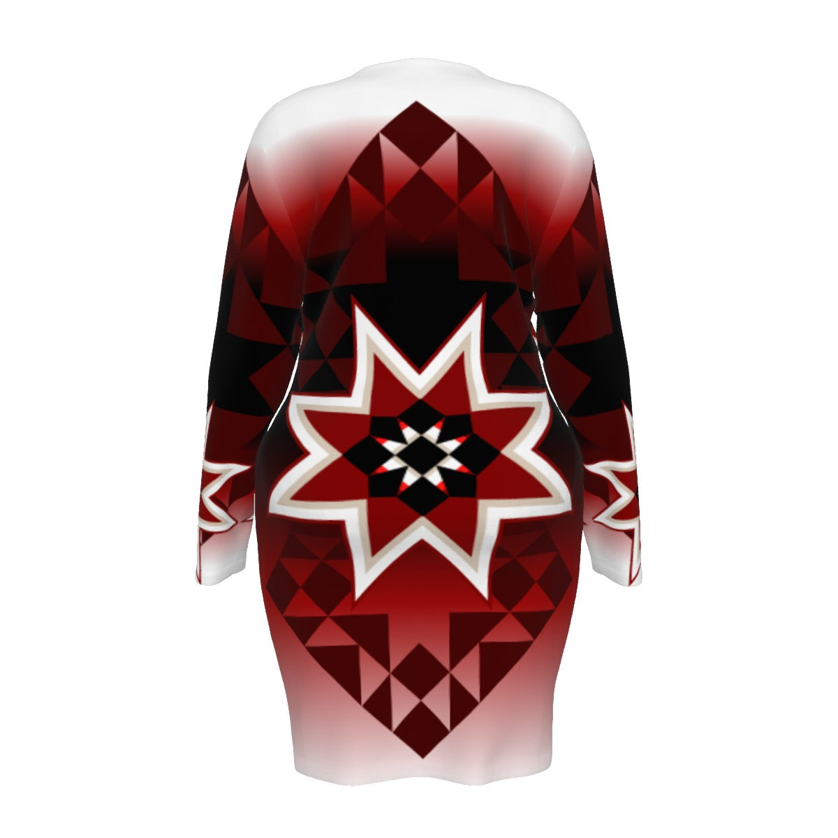 Red Star Mesh Dress Plus
