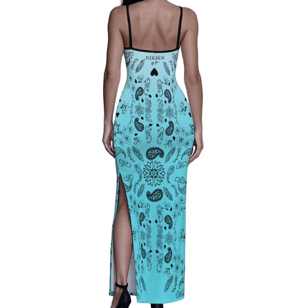 Bandana Long Slit Dress