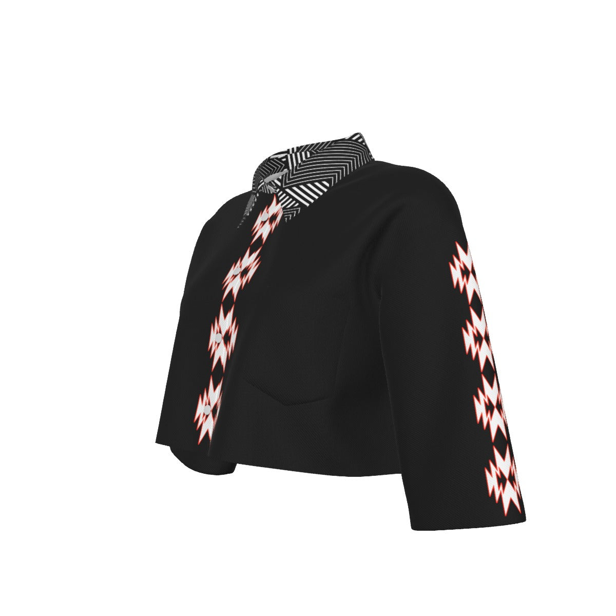 Graffiti Land Back Cropped Jacket