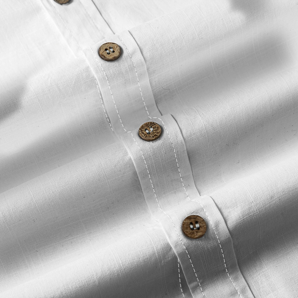 Ribbon Long Sleeve Button down Cotton Shirt