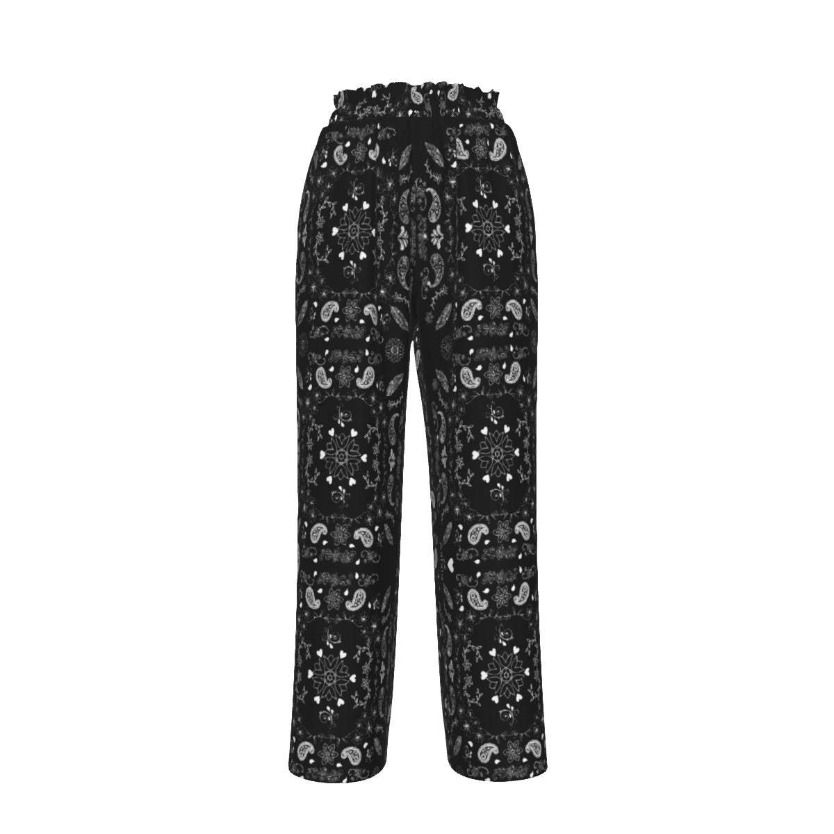 Silky Bandana Flowy Pants