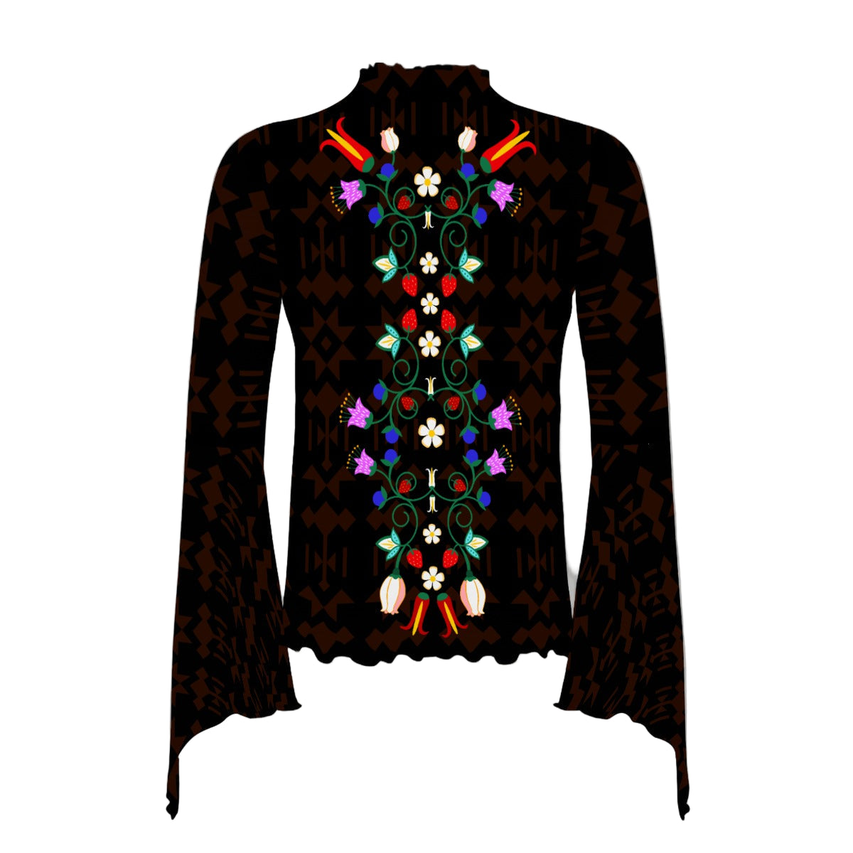 Floral Mesh Bell Sleeve