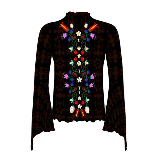 Floral Mesh Bell Sleeve