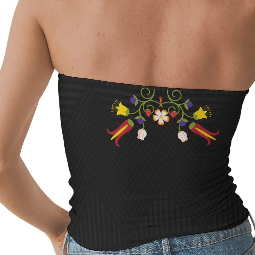 Fire Floral Tube Top