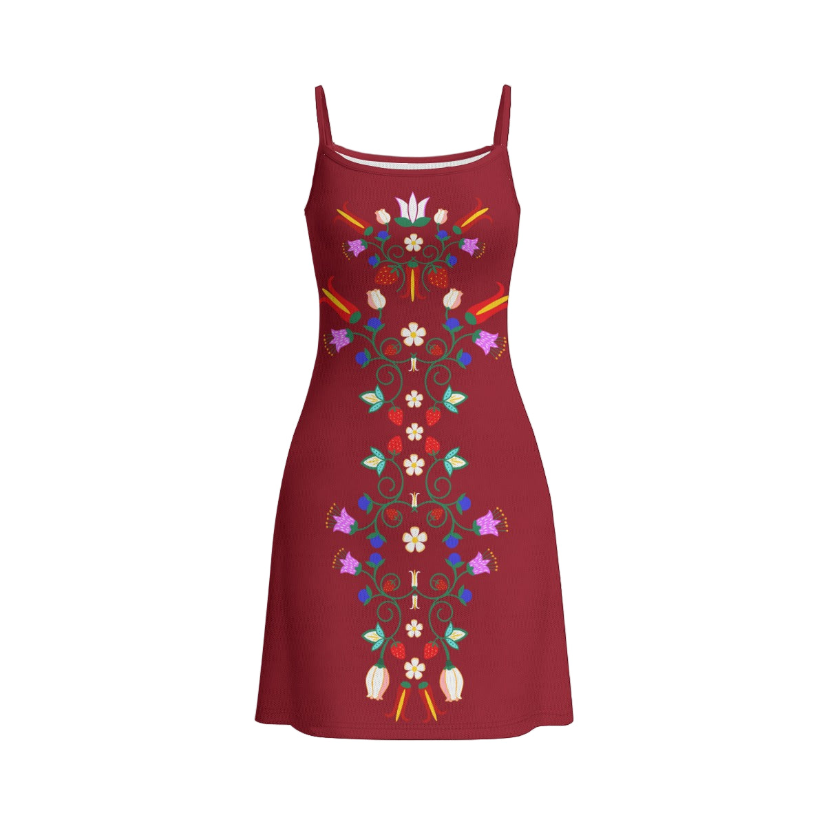 Floral Double-Layer Mesh Dress