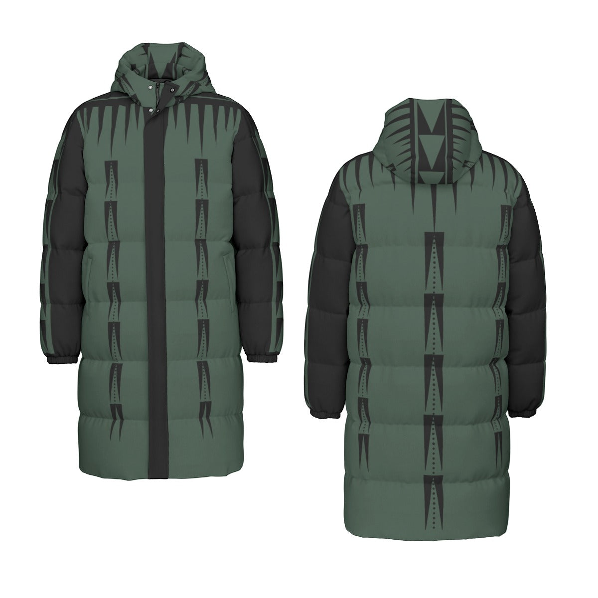 NTV Print Long Duck Down Jacket